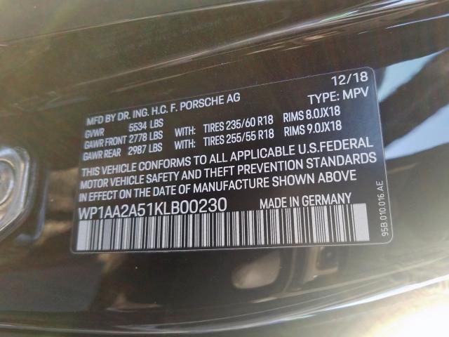 VIN WP1AA2A51KLB00230 2019 Porsche Macan no.10