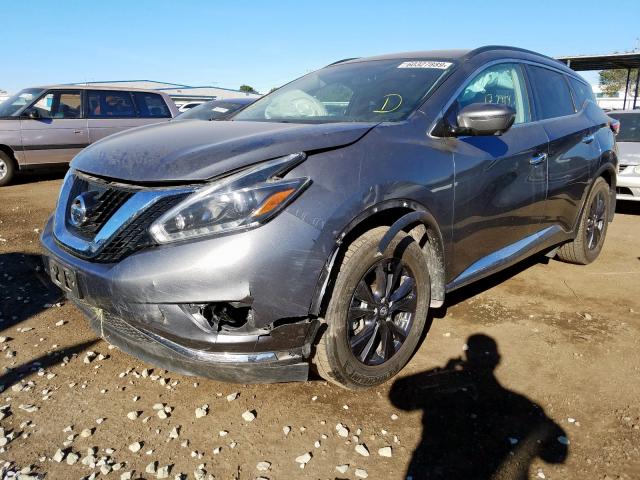 nissan murano 2018 vin 5n1az2mg5jn154815