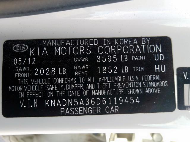 2013 KIA RIO EX KNADN5A36D6119454