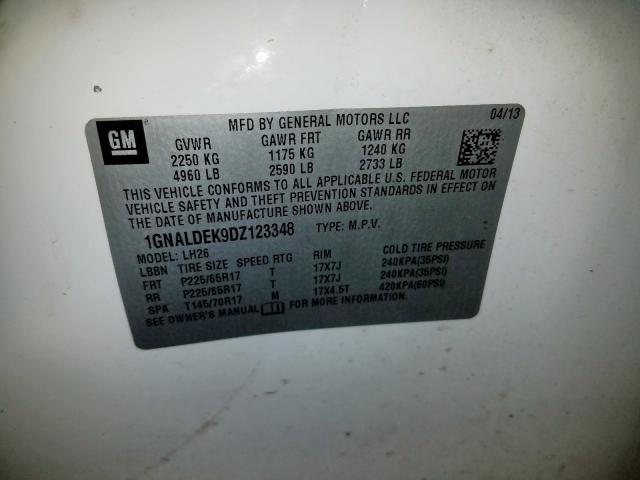 2013 CHEVROLET EQUINOX 1GNALDEK9DZ123348