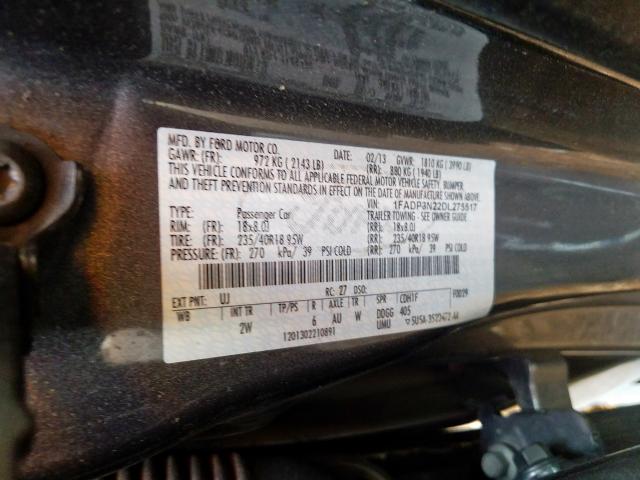2013 FORD FOCUS TITA 1FADP3N22DL275517