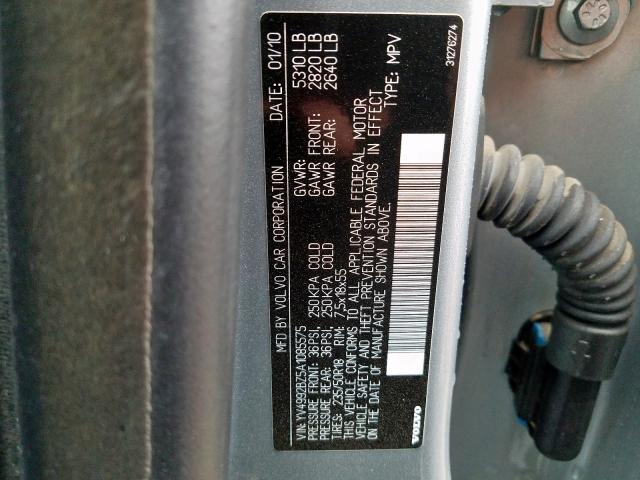 2010 VOLVO XC70 T6 YV4992BZ5A1085575