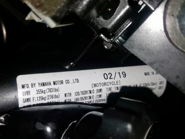 2019 YAMAHA MT07 JYARM27E4KA003792