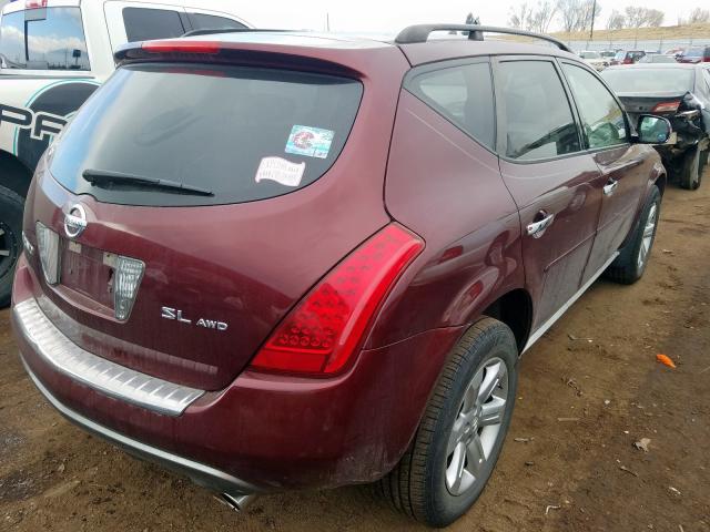 nissan murano 2007 vin jn8az08w17w654844
