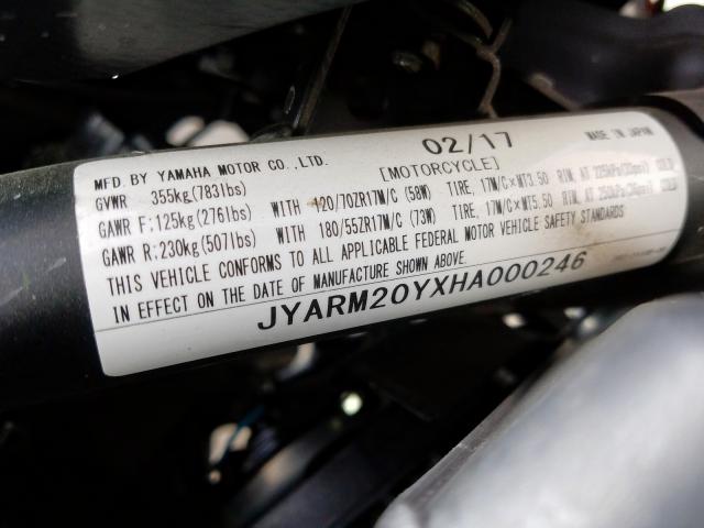2017 YAMAHA FZ07A C JYARM20YXHA000246