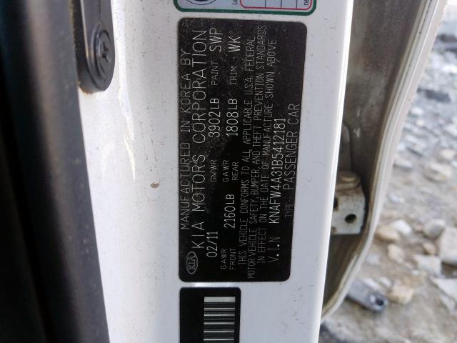 2011 KIA FORTE SX KNAFW4A31B5412181