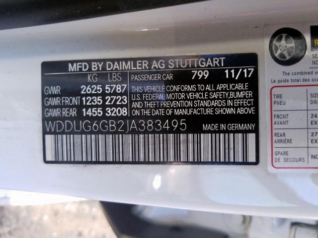 2018 MERCEDES-BENZ S 450 WDDUG6GB2JA383495