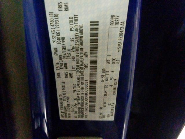 2017 FORD ESCAPE 1FMCU9GD3HUC38651
