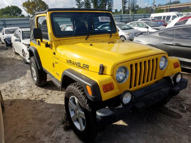 2002 JEEP WRANGLER / TJ SPORT for Sale | FL - MIAMI CENTRAL | Wed. Jan 15,  2020 - Used & Repairable Salvage Cars - Copart USA