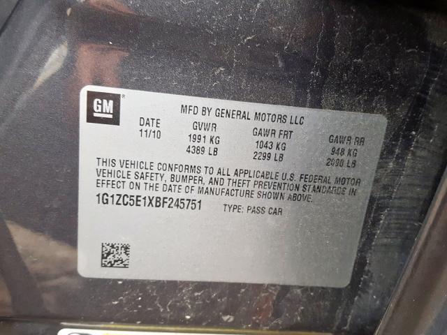 2011 CHEVROLET MALIBU 1LT 1G1ZC5E1XBF245751