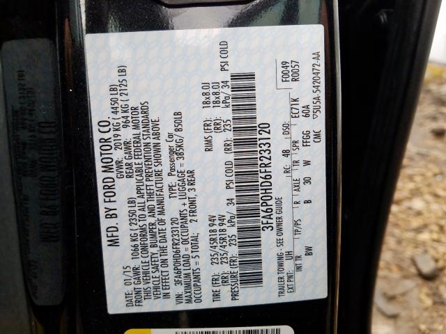 2015 FORD FUSION 3FA6P0HD6FR233120