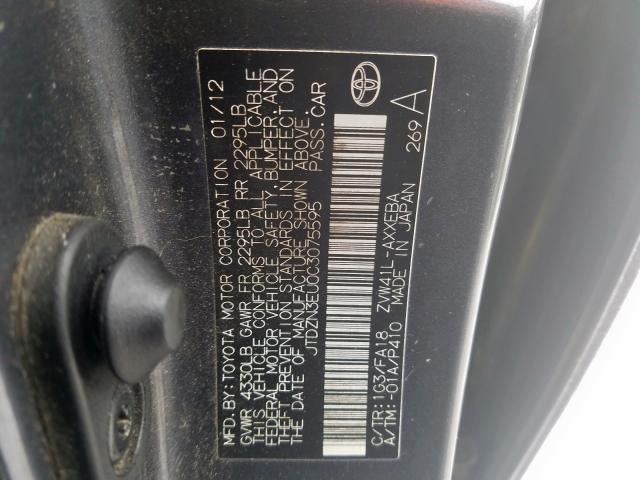 2012 TOYOTA PRIUS V JTDZN3EU0C3075595