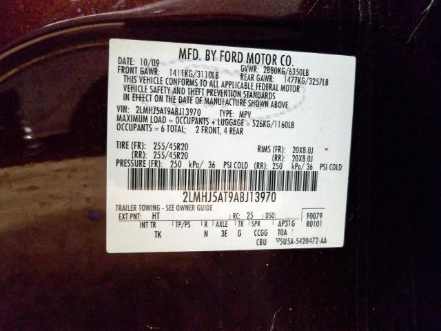 2010 LINCOLN MKT 2LMHJ5AT9ABJ13970