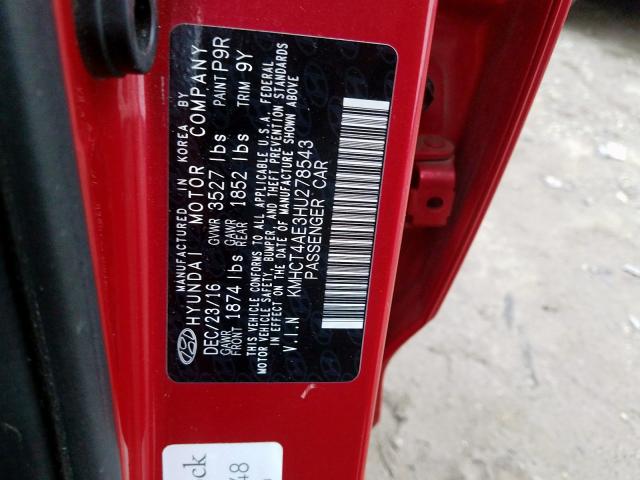 2017 HYUNDAI ACCENT SE KMHCT4AE3HU278543