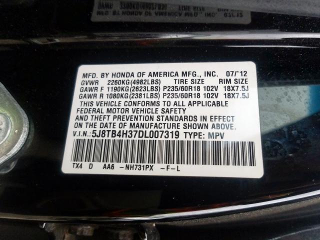2013 ACURA RDX 5J8TB4H37DL007319