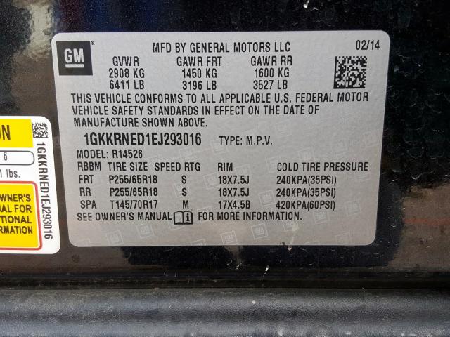 2014 GMC ACADIA SLE 1GKKRNED1EJ293016