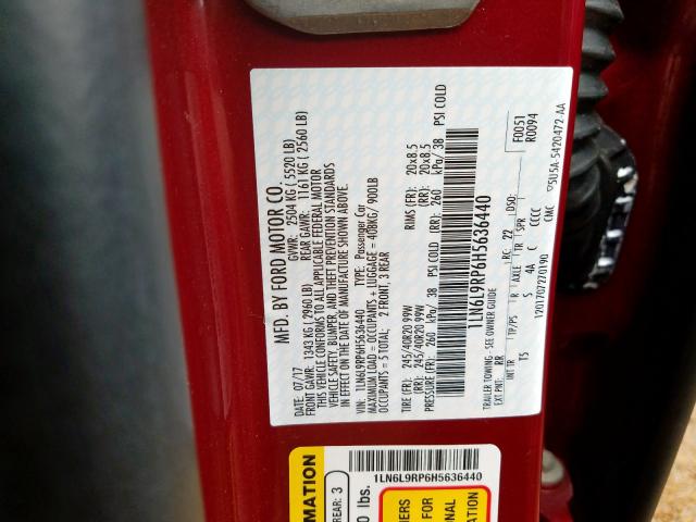 2017 LINCOLN CONTINENTA 1LN6L9RP6H5636440