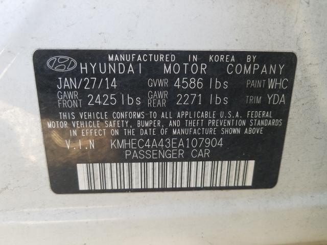 2014 HYUNDAI SONATA HYB KMHEC4A43EA107904