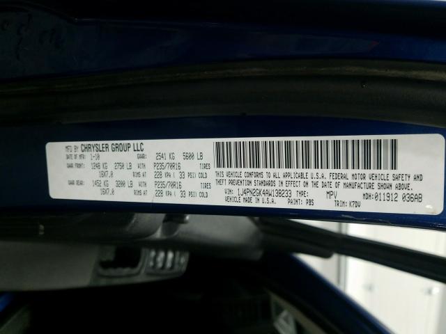 2010 JEEP LIBERTY SP 1J4PN2GK4AW138233