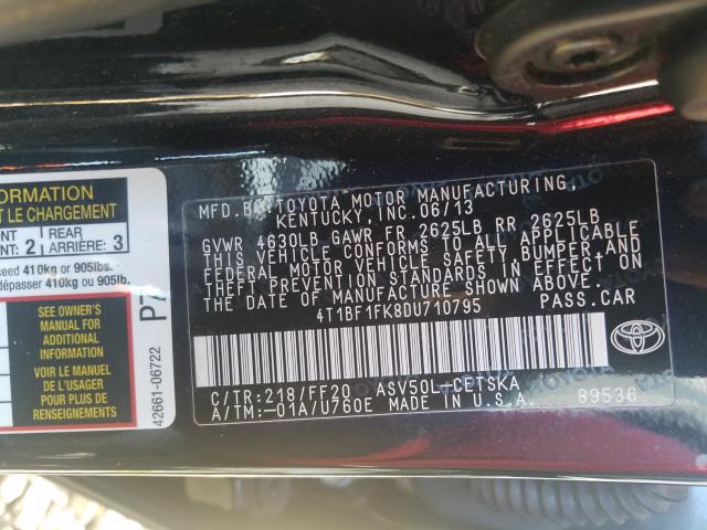 Фото: 4T1BF1FK8DU710795 - 10