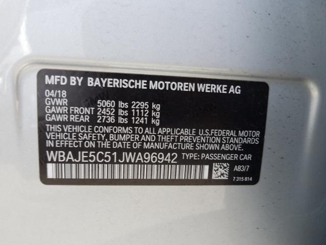 2018 BMW 540 I WBAJE5C51JWA96942