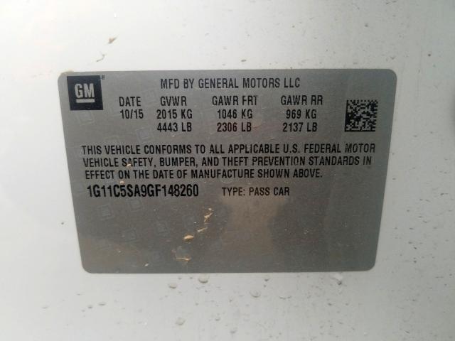 2016 CHEVROLET MALIBU LIM 1G11C5SA9GF148260