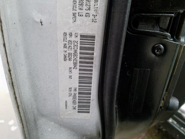 2012 CHRYSLER 300 2C3CCAAG6CH238042