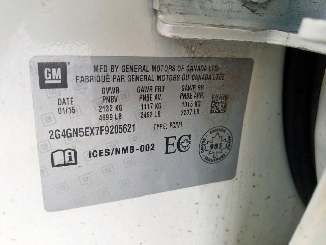2015 BUICK REGAL PREM 2G4GN5EX7F9205621