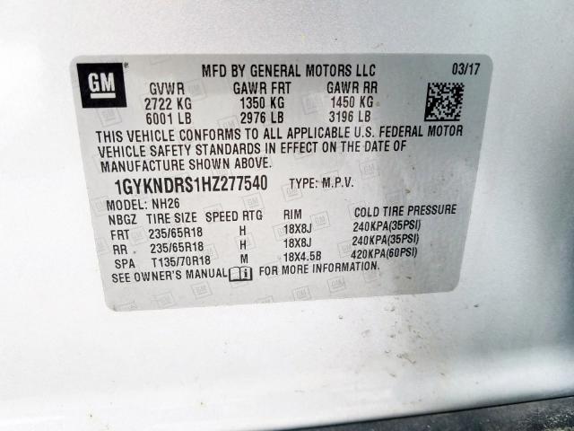1GYKNDRS1HZ277540