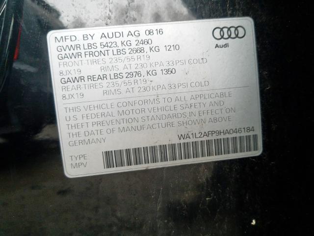 VIN WA1L2AFP9HA046184 2017 Audi Q5, Premium Plus no.10