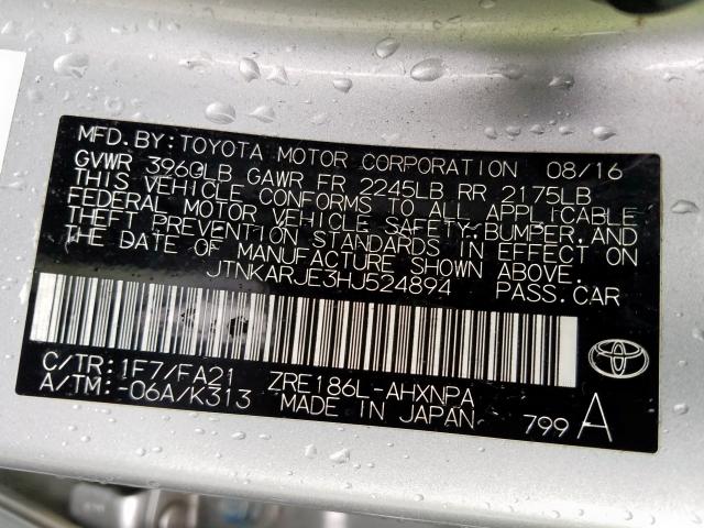 2017 TOYOTA COROLLA IM JTNKARJE3HJ524894