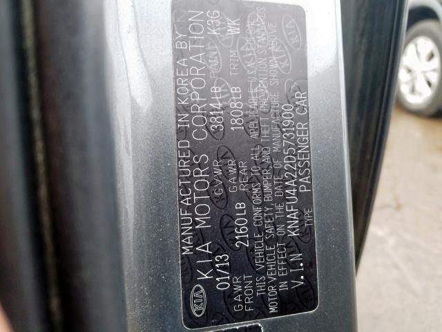 2013 KIA FORTE EX KNAFU4A22D5731900