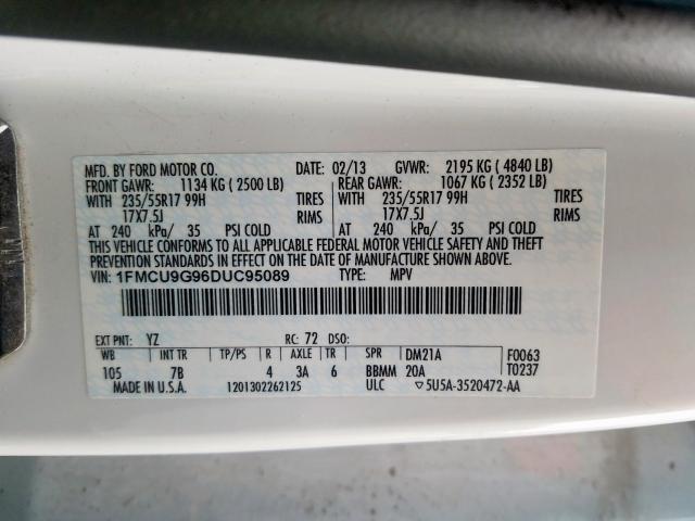 2013 FORD ESCAPE SE 1FMCU9G96DUC95089