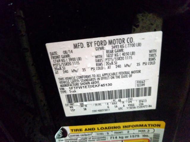 2014 FORD F150 SUPER 1FTFW1ET0EKF45130
