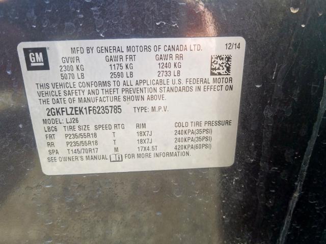 2015 GMC TERRAIN DE - 2GKFLZEK1F6235785