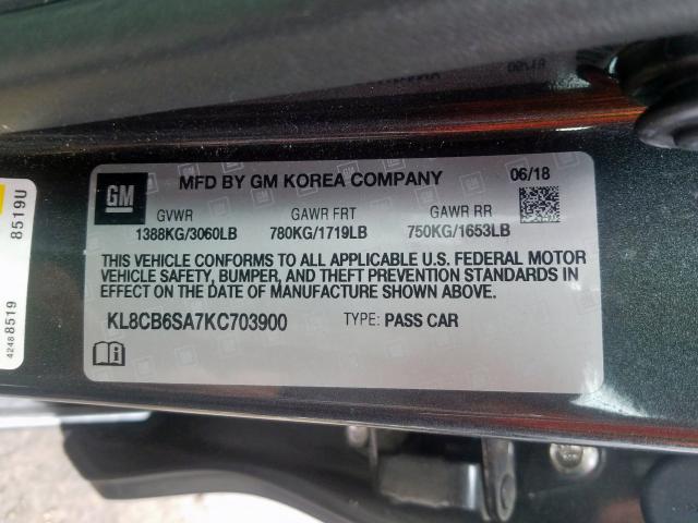 2019 CHEVROLET SPARK LS KL8CB6SA7KC703900