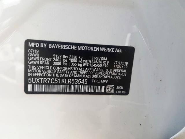 5UXTR7C51KLR53545