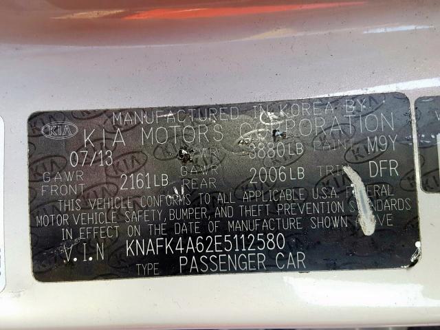 2014 KIA FORTE LX - KNAFK4A62E5112580
