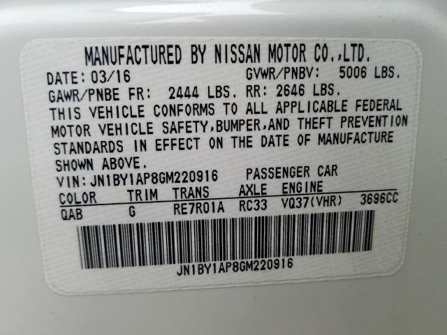 2016 INFINITI Q70 3.7 JN1BY1AP8GM220916