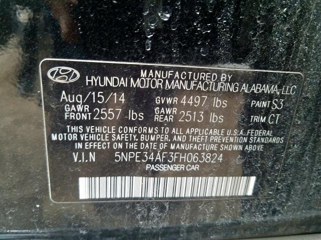 2015 HYUNDAI SONATA SPO 5NPE34AF3FH063824