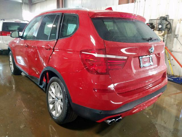 2016 BMW X3 XDRIVE2 5UXWX9C53G0D68699