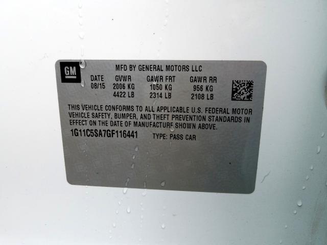 2016 CHEVROLET MALIBU LIM 1G11C5SA7GF116441