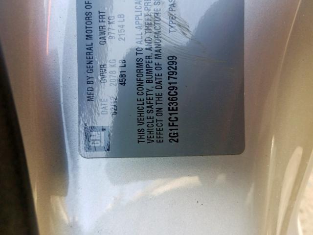 2012 CHEVROLET CAMARO LT 2G1FC1E36C9179299