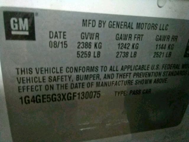 2016 BUICK LACROSSE P 1G4GE5G3XGF130075