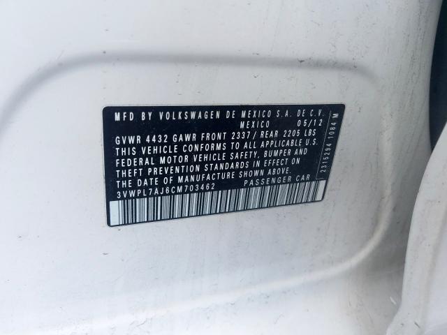 2012 VOLKSWAGEN JETTA TDI 3VWPL7AJ6CM703462