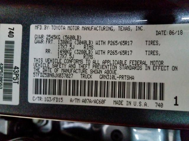 2018 TOYOTA TACOMA DOU 5TFDZ5BN8JX037027