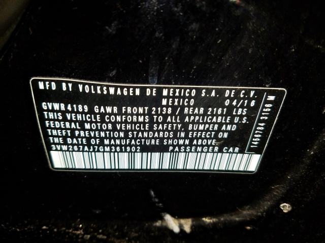 2016 VOLKSWAGEN JETTA S 3VW267AJ7GM361902