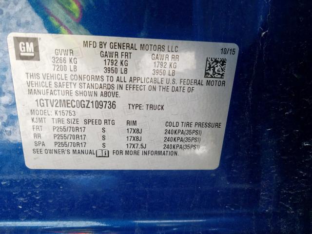 2016 GMC SIERRA K15 1GTV2MEC0GZ109736