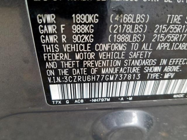 2016 HONDA HR-V EXL 3CZRU6H77GM737813