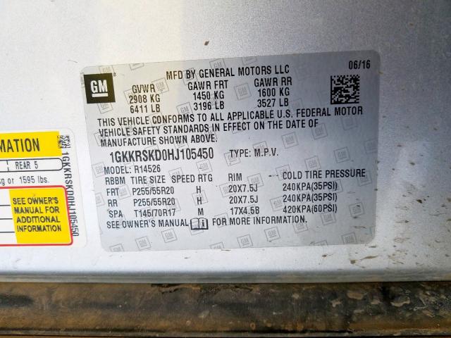 2017 GMC ACADIA LIM 1GKKRSKD0HJ105450